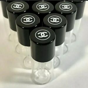 Lot of 6 Chanel Empty Glass Travel Size Makeup Sample Dram Jars Bottles